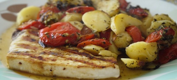 Pesce Spada Al Forno Con Giardiniera Di Verdure Ricette Al Forno