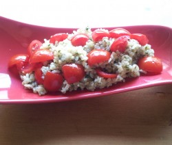 insalata di pesto con pomodorini