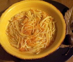 minestra di zucca e castagne